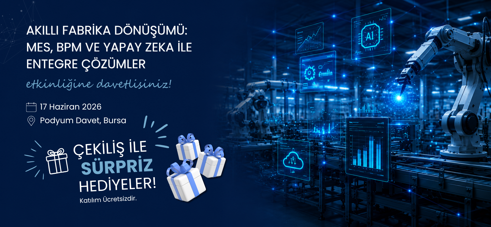 Akıllı Fabrika Dönüşümü: MES, BPM ve Yapay Zeka ile Entegre Çözümler
