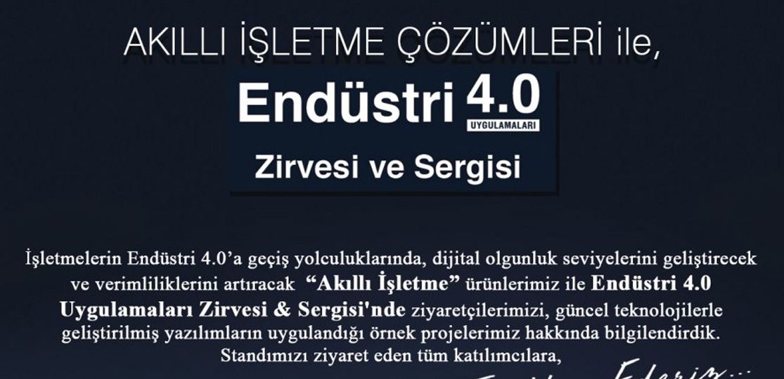 Endüstri 4.0 Uygulamaları Zirvesi’ndeki ilginiz için teşekkür ederiz.